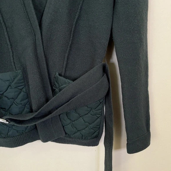 Lafayette 148 New York Dark Green Belted Cardigan - Picture 5 of 13